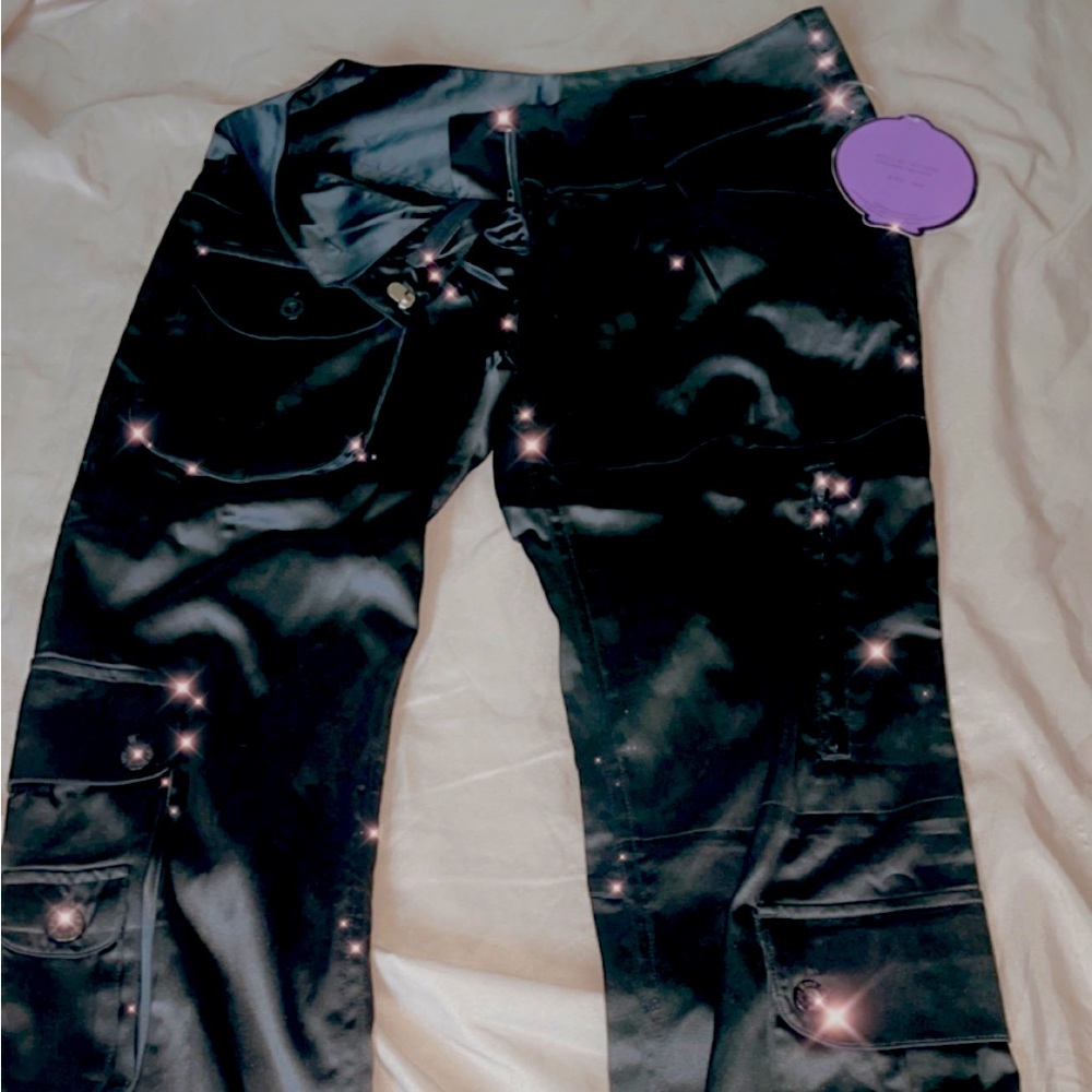 Gypsy jeans ,Y2K ,pockets, silk feel, never won